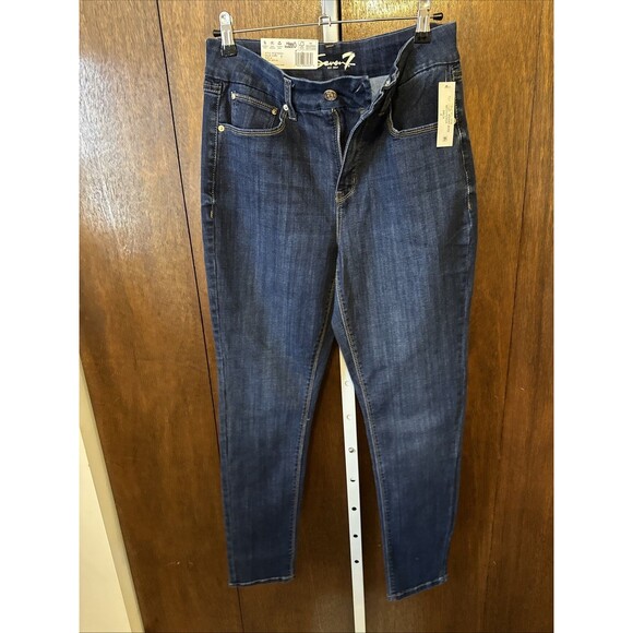 Women’s Seven Skinny Jeans Tummy Less High Rise Control Panel Sz8 Stretch MSRP69 - Picture 5 of 7